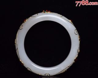 和田玉镶嵌镯子