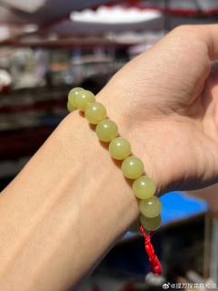 青花黄口单圈手串